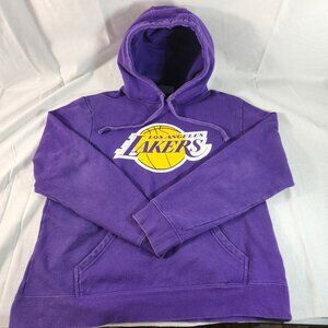 Los Angeles Lakers Primary Logo Pullover Hoodie SZ L Drawstrings Kangaroo Pocket